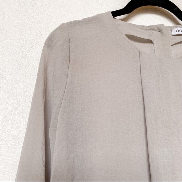 Rodebjer Sheer Pleat Front Button Back Blouse Size Small - Picture 3 of 11